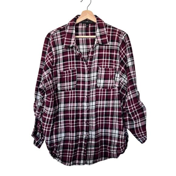 Derek Heart Plus Plaid Button Down Shirt 100% Cotton Womens 3X - Picture 1 of 8